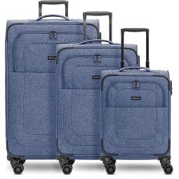 Redolz Essentials 12 THREE SET 4 Rollen Kofferset 3-teilig mit Dehnfalte  Variante 2