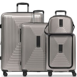 Redolz Essentials14 4-Rollen Kofferset Beautycase 4tlg mit Dehnfalte Laptopfach  Variante 3
