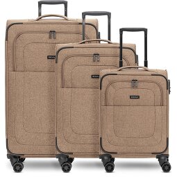 Redolz Essentials 12 THREE SET 4 Rollen Kofferset 3-teilig mit Dehnfalte  Variante 3