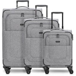 Redolz Essentials 12 THREE SET 4 Rollen Kofferset 3-teilig mit Dehnfalte  Variante 4