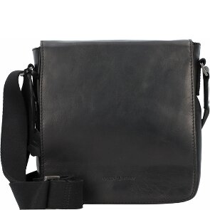 Greenburry Pure Black Umhängetasche Leder 22 cm
