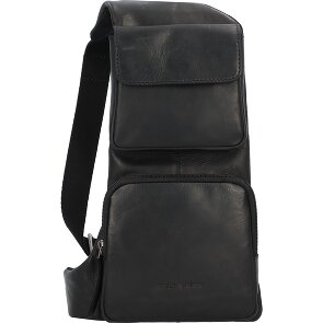 Greenburry Pure Black Sling Bag Leder 30 cm
