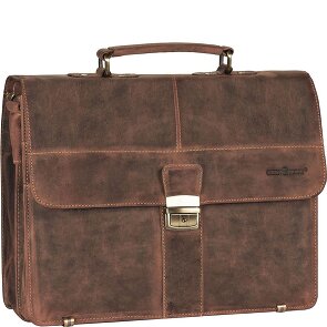 Greenburry Vintage Aktentasche Leder 38 cm mit 2 Hauptfächern