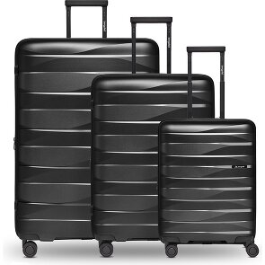 Bergpfeil Travel 4 Rollen Kofferset 3-teilig mit Dehnfalte