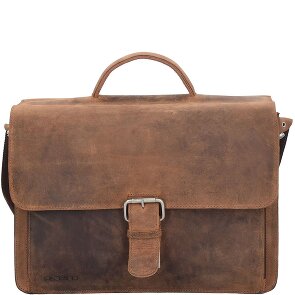 Plevier Retro Newton Aktentasche Leder 41 cm Laptopfach