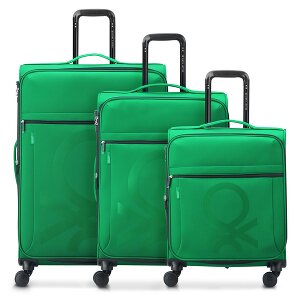 Delsey Paris x United Colors of Benetton Color Block 4-Rollen Kofferset 3 tlg.