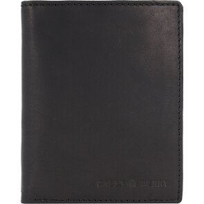 Greenburry Pure Black Geldbörse RFID Schutz Leder 10.5 cm