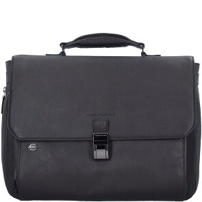 Piquadro Black Square Aktentasche Leder 40 cm Laptopfach