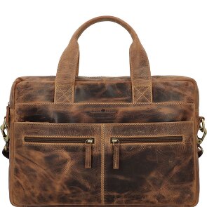 Greenburry Vintage Aktentasche Leder 38 cm Laptopfach