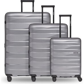 Bergpfeil Travel 4 Rollen Kofferset 3-teilig mit Dehnfalte