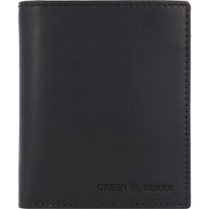 Greenburry Pure Black Geldbörse RFID Schutz Leder 10.5 cm