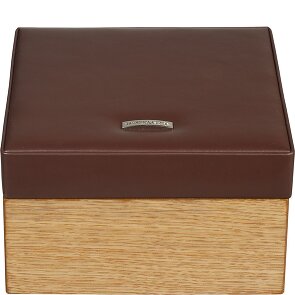 Windrose Wood Schmuckkoffer Leder 18 cm