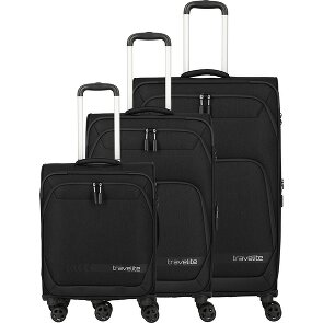 Travelite Kick Off 4 Rollen Kofferset 3-teilig mit Dehnfalte