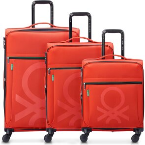 Delsey Paris x United Colors of Benetton Color Block 4-Rollen Kofferset 3 tlg.