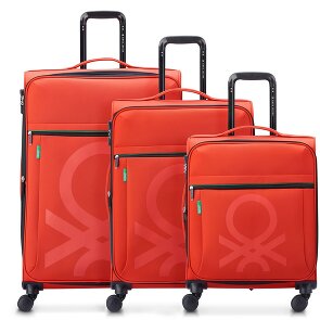 Delsey Paris x United Colors of Benetton Color Block 4-Rollen Kofferset 3 tlg.