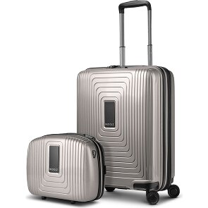 Redolz Essentials 14 Kofferset 2 tlg. Kabinentrolley mit Dehnfalte & Beautycase