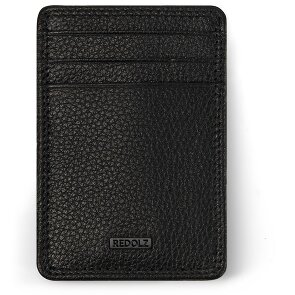 Redolz Leather Essentials Kreditkartenetui RFID Leder 7 cm mit Geldscheinklammer