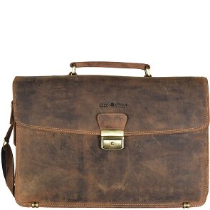Greenburry Vintage Aktentasche Leder 40 cm Laptopfach