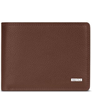 Redolz Leather Essentials QF Geldbörse RFID Leder 12 cm ausklappbar mit Reißverschlussfach