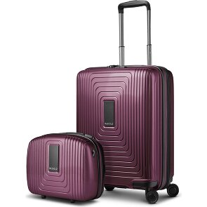 Redolz Essentials 14 Kofferset 2 tlg. Kabinentrolley mit Dehnfalte & Beautycase