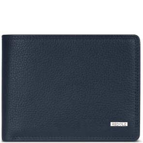 Redolz Leather Essentials QF Geldbörse RFID Leder 12 cm ausklappbar mit Reißverschlussfach