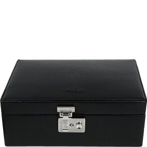 Windrose Beluga Schmuckkasten Leder 24 cm