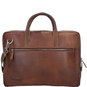 Plevier Vintage London Aktentasche RFID Schutz Leder 41 cm Laptopfach