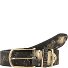  Gürtel Leder Variante schwarz-gold-metallic | 85 cm