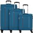 Blazing Ride 4 Rollen Kofferset 3-teilig mit Dehnfalte Variante teal-orange Blazing Ride 4 Rollen Kofferset 3-teilig mit Dehnfalte Variante teal-orange