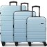  Miami 4 Rollen Kofferset 3-teilig mit Dehnfalte Variante light blue