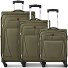  Beaumont 4 Rollen Kofferset 3-teilig mit Dehnfalte Variante olive