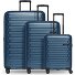  Collection 04 THE THREE SET + 4 Rollen Kofferset 3-teilig mit Dehnfalte Variante navy blue-metallic
