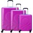  x United Colors of Benetton Fabrica 4-Rollen Kofferset 3 tlg. Variante purple