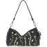  Pepita Schultertasche Leder 20 cm mit Dehnfalte Variante black