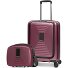  Essentials 14 Kofferset 2 tlg. Kabinentrolley mit Dehnfalte + Beautycase Variante aubergine metallic