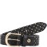  Lina Gold Nietengürtel Leder Variante schwarz | 75 cm