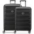  Meteor 4-Rollen Kofferset M + L mit Dehnfalte Variante deep black