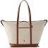  Canvas Shopper Tasche 62 cm Variante ecru-cuoio