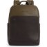  Black Square Daypack Leder 38 cm Laptopfach Variante green-black-mahogany