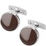  Paris Manschettenknöpfe Messing 1,8 cm Variante chrome lack braun poliert
