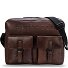  Memphis Aktentaschen Messenger Leder 38 cm Laptopfach Variante dark brown
