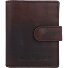  Geldbörse RFID Leder 8 cm Variante darkbrown