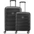  Meteor 4 Rollen Kofferset 2-teilig mit Dehnfalte Variante deep black