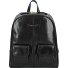  Flora City Rucksack Leder 31 cm Variante nero