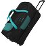 Basics 2 Rollen Reisetasche 70 cm mit Dehnfalte Variante schwarz-petrol  Basics 2 Rollen Reisetasche 70 cm mit Dehnfalte Variante schwarz-petrol