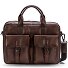  Memphis Aktentasche Leder 39 cm Laptopfach Variante dark brown