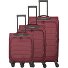 Skaii 4 Rollen Kofferset 3-teilig mit Dehnfalte Variante red