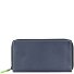  Large Double Zip Around Purse Geldbörse Leder 18 cm Variante black/pace
