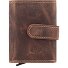  Vintage Geldbörse RFID Schutz Leder 8 cm Variante brown