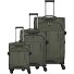  Briize 4 Rollen Kofferset 3-teilig mit Dehnfalte Variante khaki